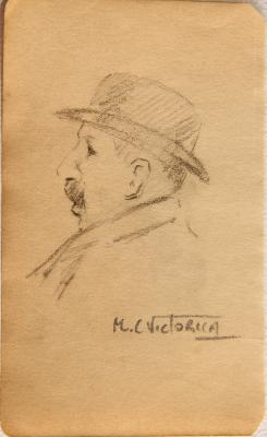 Estudio de retrato masculino de perfil