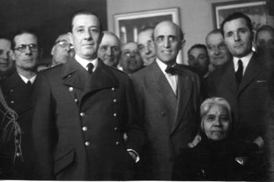 Quinquela, Pedro Pablo Ramirez y Justina 1943