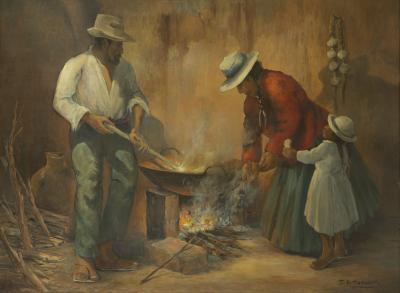 Preparando la chicha