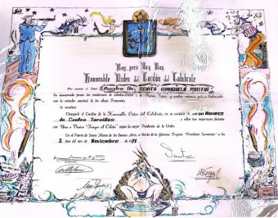 Certificados de participación y membresía de Benito Quinquela Martín
