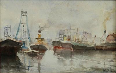 Barcazas en el Riachuelo