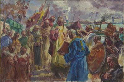 Procesión parroquial en Santa Cruz (Sevilla)