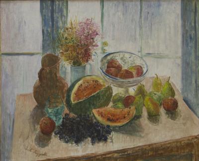 Frutas en la ventana